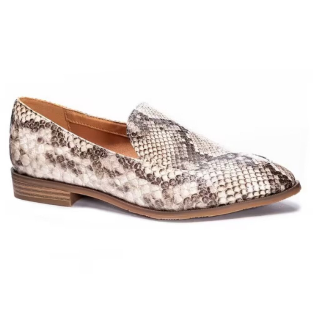 Women's CL By Laundry Francie Loafers, Samba Snake Dark Beige Size 8.5M